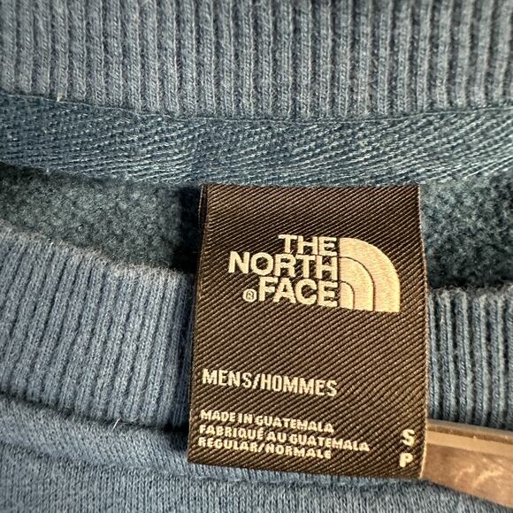The North Face Sweatshirt Mens Small Blue White Half Dome Logo TNF Crewneck - Picture 9 of 12